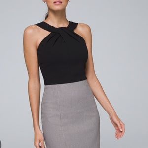 WHBM New With Tags Mixed Media Suiting Sheath Dres